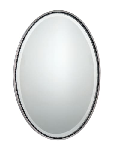 Quoizel QR1171 Nickel Tones Quoizel Mirror 32 Oval Wall Mirror from