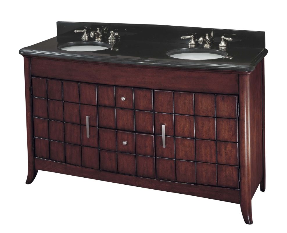  Ambience 44518 Double Vanity in Cherry Finish with Black Stone Sale $1759.92 ITEM: bci1335360 ID#:44518-0 UPC: 840253051004 : 