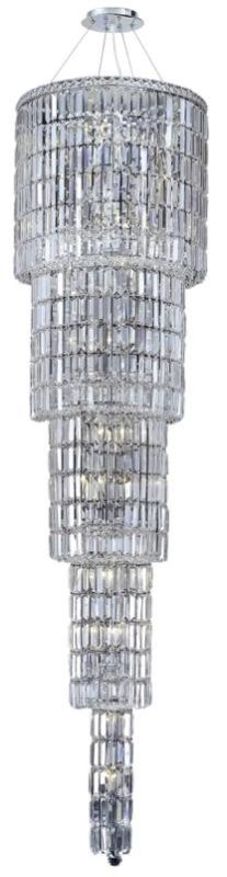 Elegant Lighting 2030G80C Maxim 22-Light Five-Tier Crystal