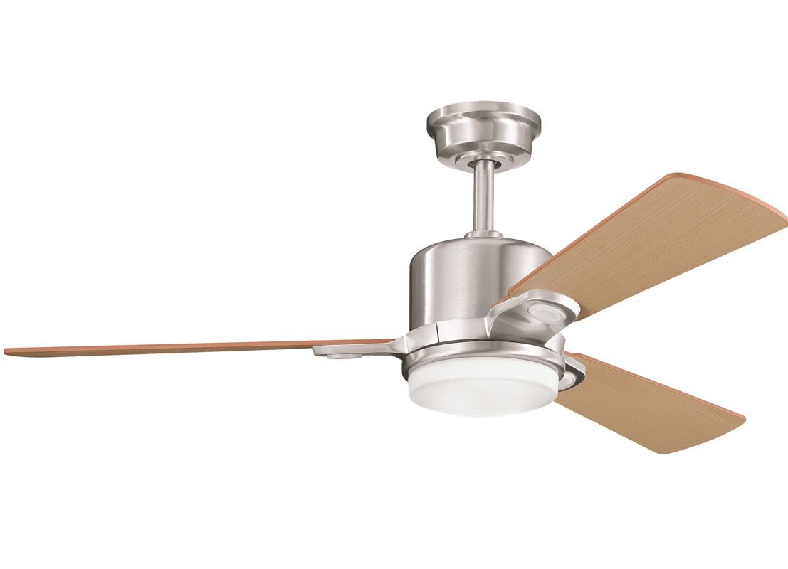 Kichler 300017BSS Brushed Stainless Steel 48" Indoor Ceiling Fan with ...