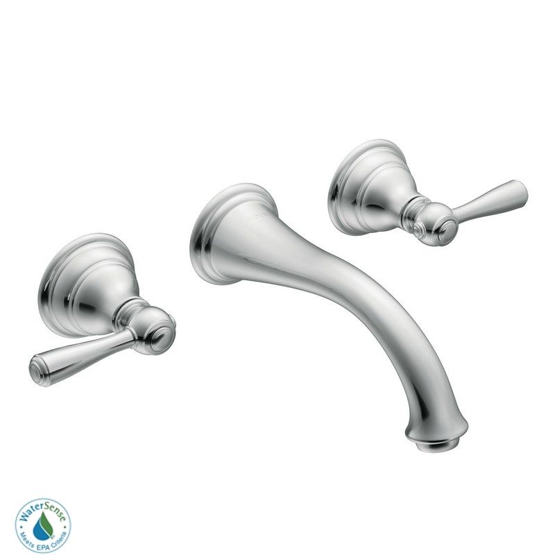  Moen T6107 Double Handle Wall Mounted Bathroom Faucet from the Sale $207.68 ITEM: bci197088 ID#:T6107 UPC: 26508166031 : 