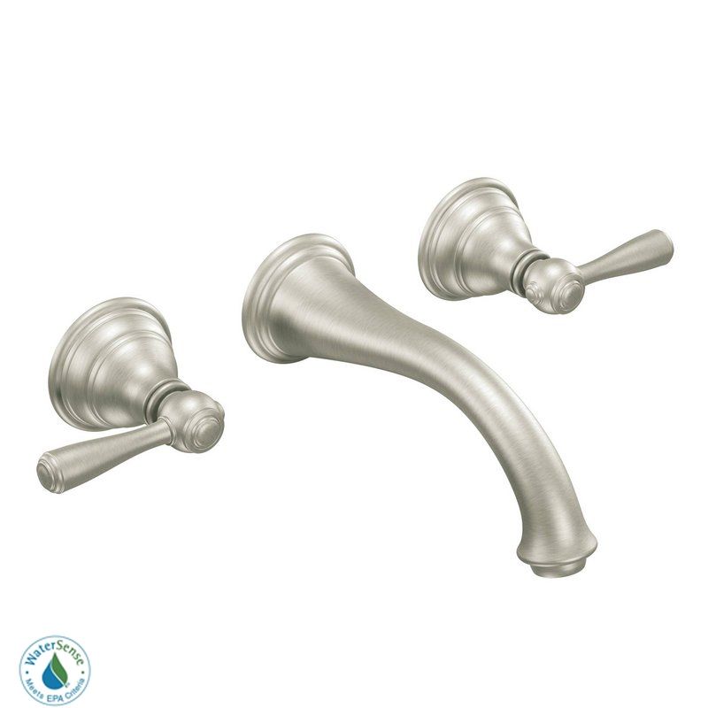  Moen T6107 Double Handle Wall Mounted Bathroom Faucet from the Sale $338.22 ITEM: bci1030506 ID#:T6107BN UPC: 26508166048 : 